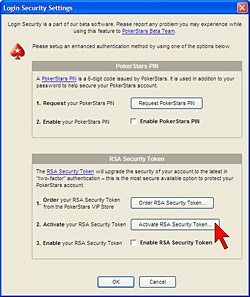 Login Security Settings Option