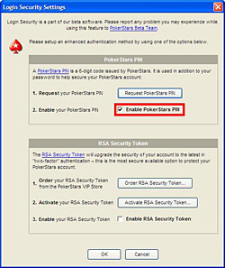 Enable Pokerstars pin