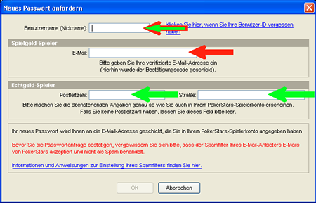 PokerStars Password