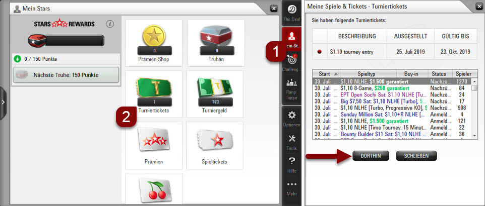 Computer-Software - Turniertickets