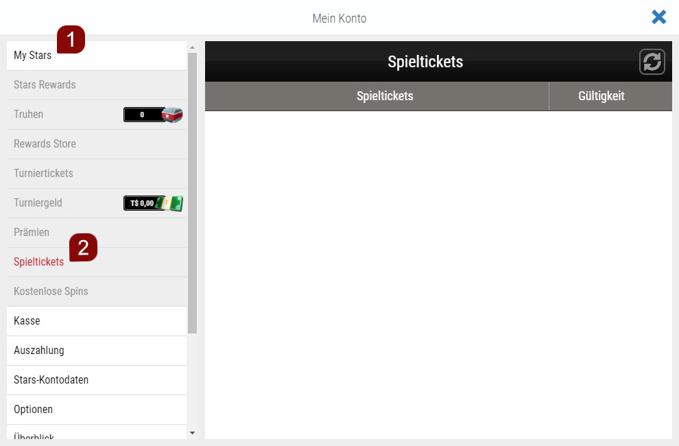 Steps to follow to use your Game Ticket on the Website