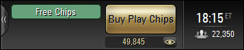 Buy Play Chips tab on computer