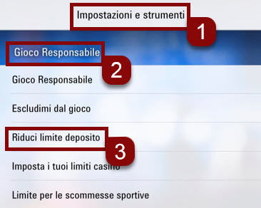 Guida all'impostazione dei limiti di deposito su app