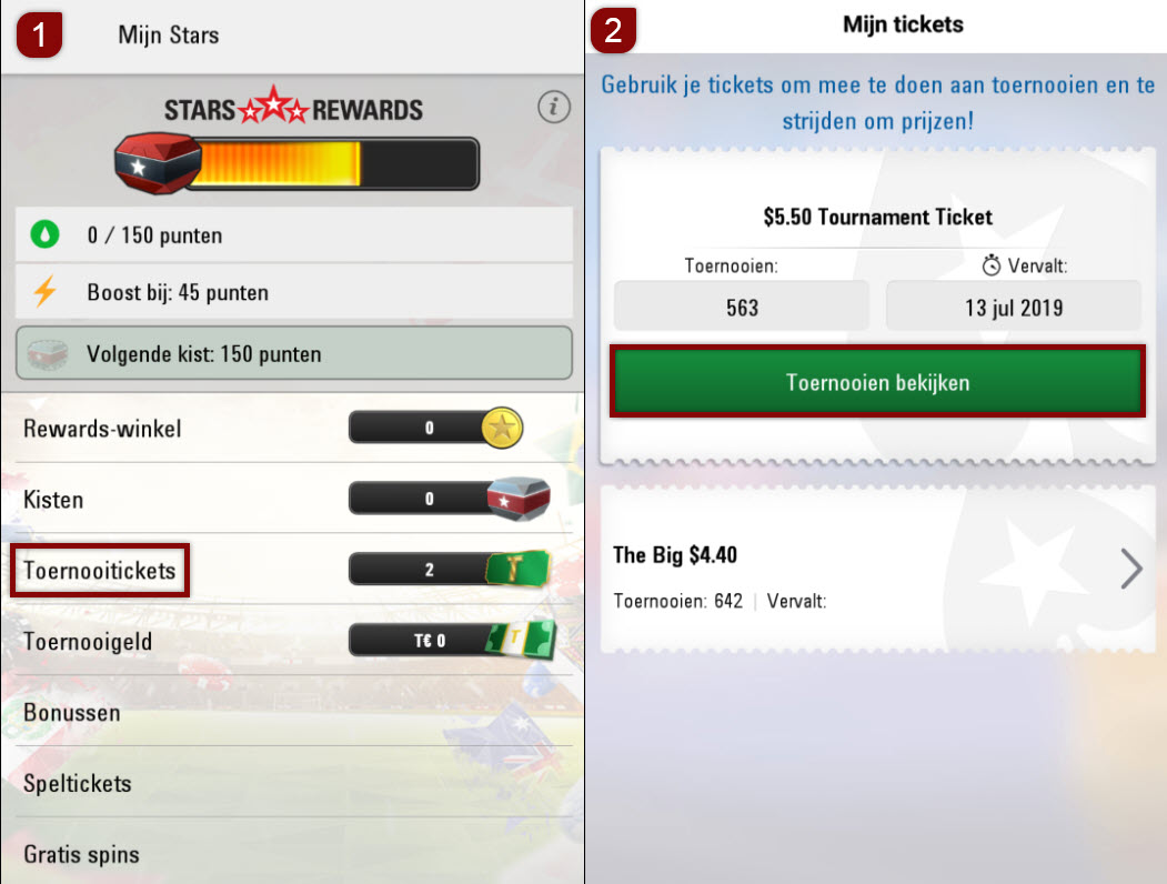 Mobiele software - Tool voor toernooitickets