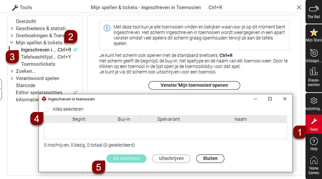CPU software "Registered in Tournaments" tool