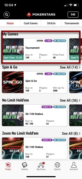 Mobile software "Registered in Tournaments" tool