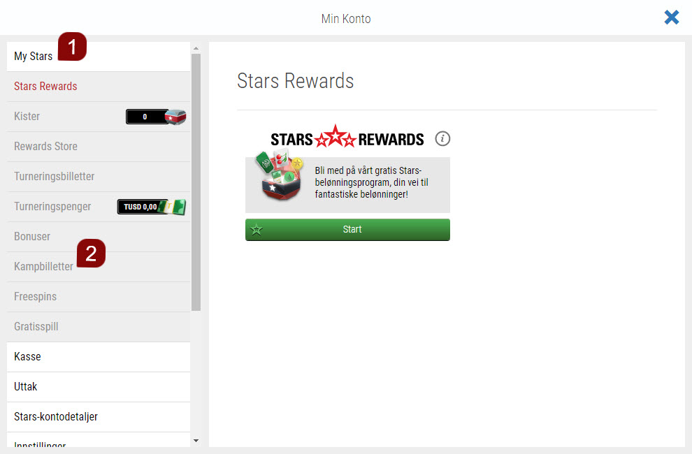 Følg disse trinnene for å bruke spillbillett på nettsiden