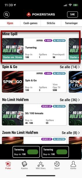 Mobilprogramvare: Registrert i turneringer-verktøy