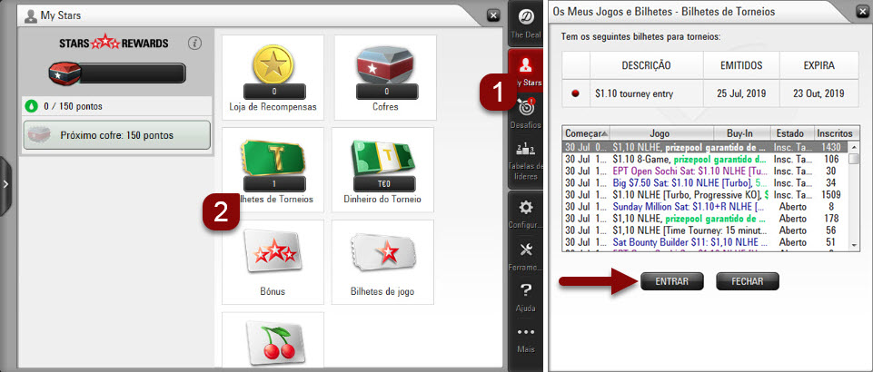 Software para Computador - Ferramenta de bilhetes de torneio