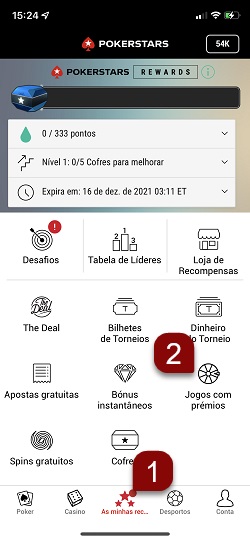 Passos que deve seguir para usar o seu Bilhete de Jogo na app móvel