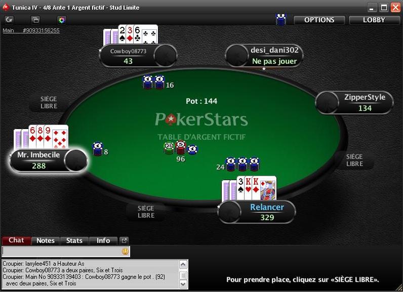 Table de Stud Poker 8