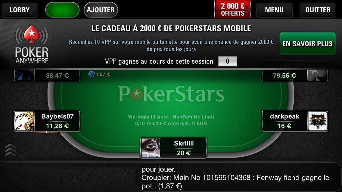 2 000 € offerts par jour sur mobile