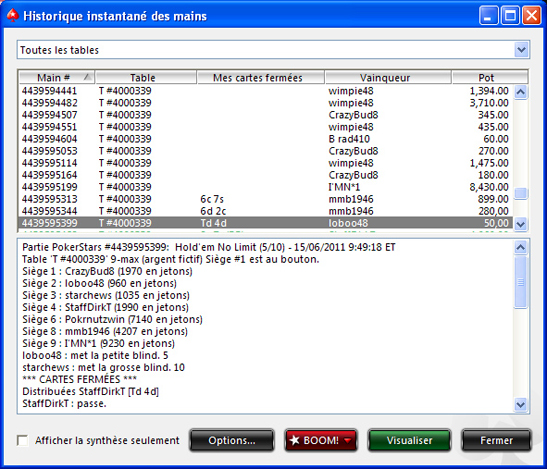 Poker Hand History - BOOM!