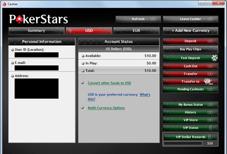 PokerStars Deposits