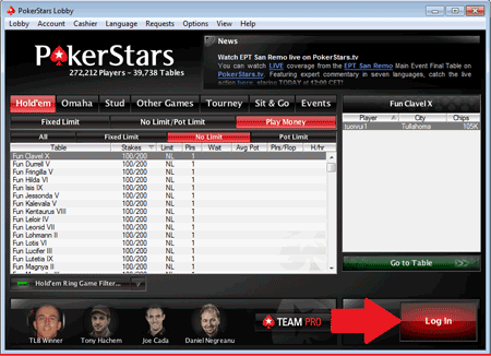 PokerStars Lobby