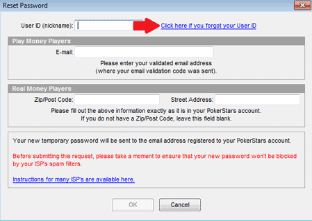 PokerStars User ID