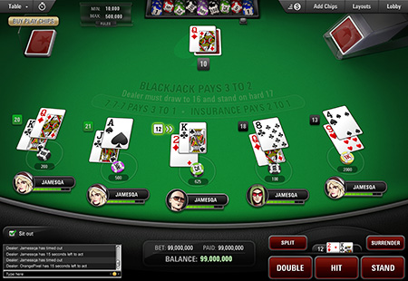 Blackjack Game In Play