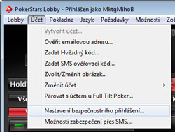 Login security setting option