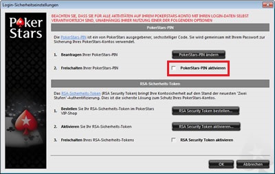 Disable Pokerstars pin
