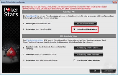 Enable Pokerstars pin
