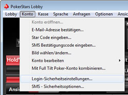 Login security setting option