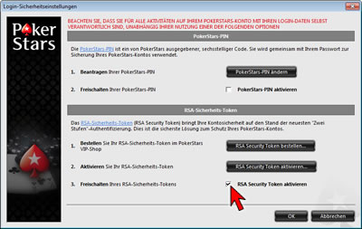 Login Security Settings Option
