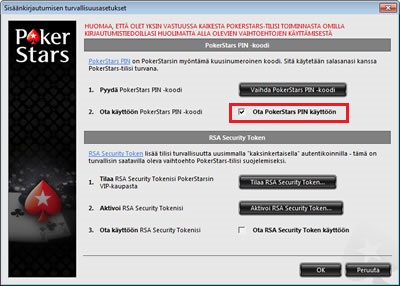 Enable Pokerstars pin