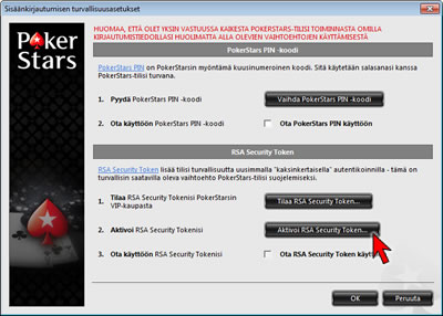 Login Security Settings Option