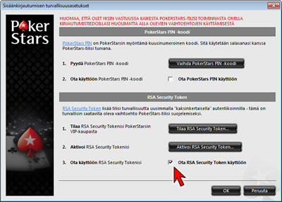 Login Security Settings Option