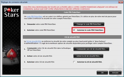 Enable Pokerstars pin