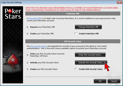 Login Security Settings Option