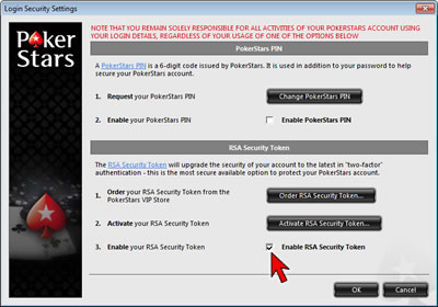 Login Security Settings Option