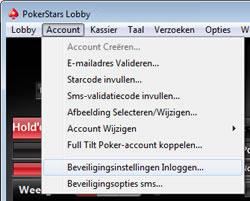 Login security setting option
