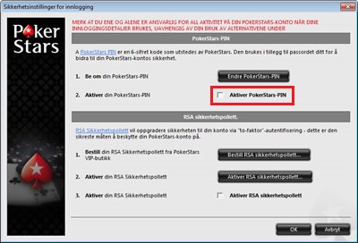 Disable Pokerstars pin