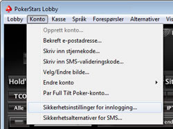 Login security setting option