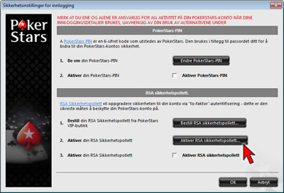 Login Security Settings Option