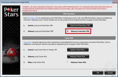 Enable Pokerstars pin