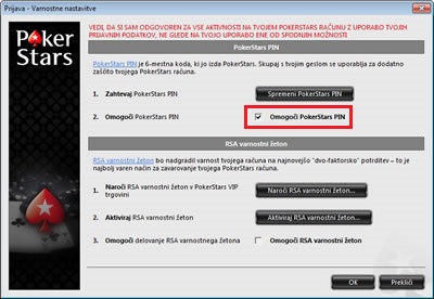 Enable Pokerstars pin