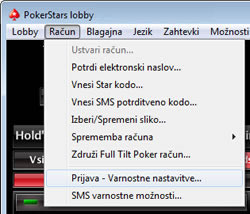Login security setting option