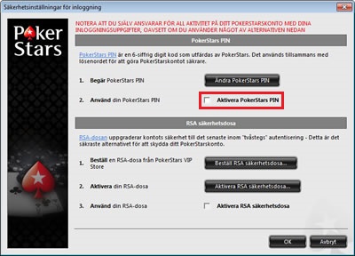 Disable Pokerstars pin
