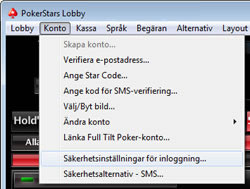Login Security Settings Option