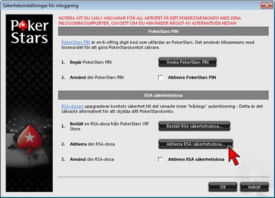 Login Security Settings Option