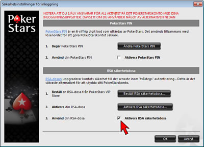 Login Security Settings Option